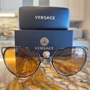 VERSACE Black & Gold Sunglasses VE2237